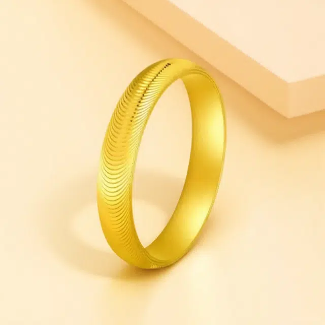 壹金金 闪耀拉丝 精致温柔气质 轻奢高级 足金 一口价 黄金戒指 男女同款情侣款