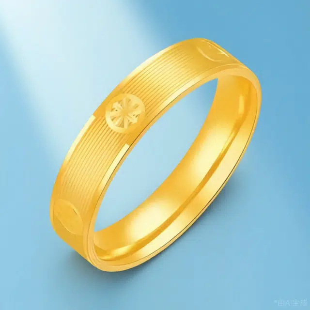 壹金金 经典简约时尚百搭高级感 足金 一口价 黄金戒指 男女同款情侣款