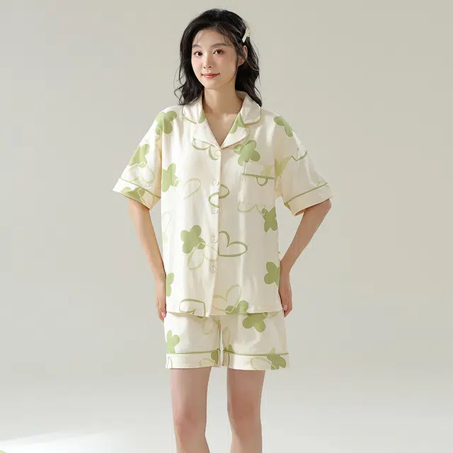 品彩 带胸垫薄款休闲舒适可外穿睡衣套装 女款