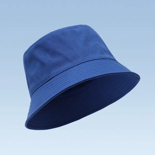 俞兆林 秋季纯色克莱因蓝盆帽防晒遮阳大帽檐显脸小遮脸户外出游百搭透气可折叠潮流太阳帽子 轻薄款 渔夫帽 男女同款情侣款