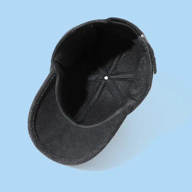 俞兆林 中老年帽子男士冬季爷爷爸爸棒球帽可调节加长护耳休闲户外防风防寒棉帽子 保暖 鸭舌帽 男款