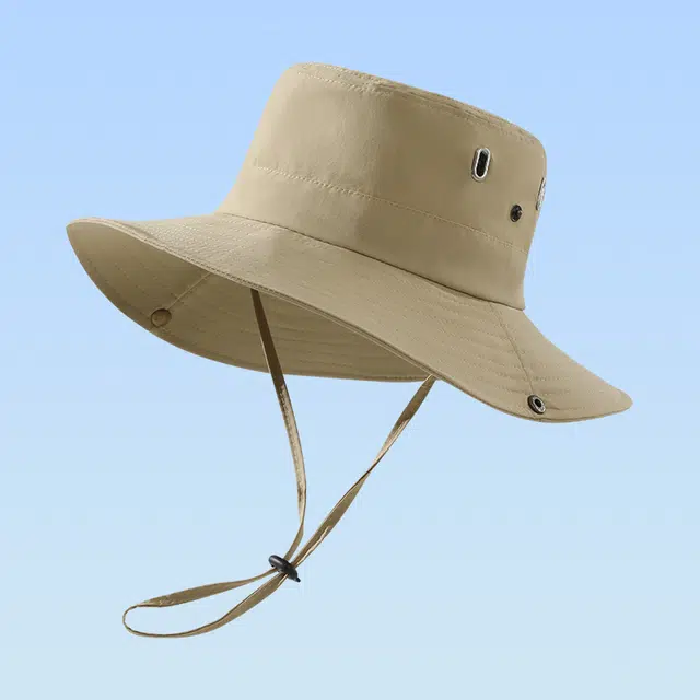 俞兆林 夏季户外骑行钓鱼登山露营遮阳帽防紫外线速干透气太阳帽西部牛仔防晒帽大帽檐显脸小遮脸 轻薄款 渔夫帽 男款