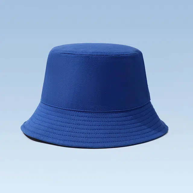 俞兆林 秋季纯色克莱因蓝盆帽防晒遮阳大帽檐显脸小遮脸户外出游百搭透气可折叠潮流太阳帽子 轻薄款 渔夫帽 男女同款情侣款