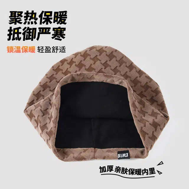 俞兆林 冬季产妇外出月子帽防风堆堆大头围睡帽孕妇出院包头冷帽脖套两用 柔软 帽子 女款