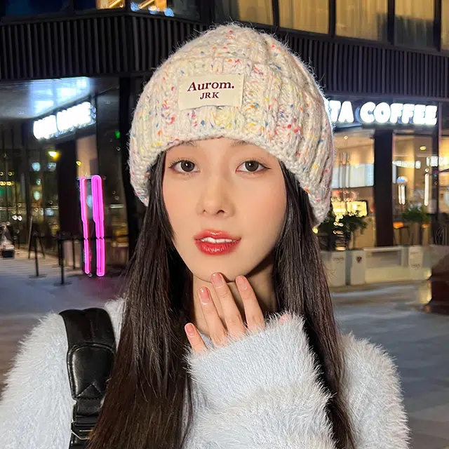 俞兆林 韩版甜美可爱针织帽子女秋冬保暖百搭显脸小帽子户外防风防寒 聚酯纤维 绒线帽 女款