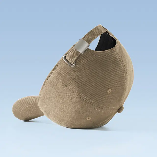 俞兆林 秋季新款卡其色硬顶百搭复古字母刺绣棒球帽遮阳骑行吹不翻大帽檐显脸小修饰脸型透气 轻薄款 鸭舌帽 男女同款情侣款