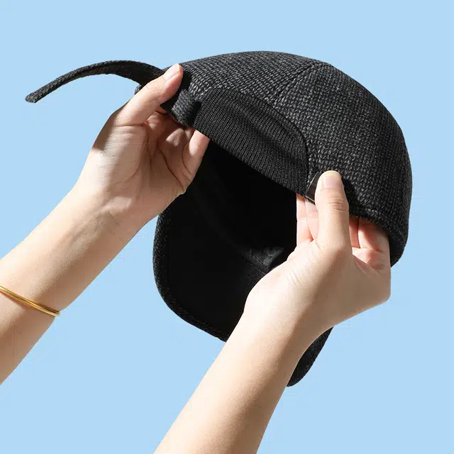 俞兆林 中老年帽子男士冬季爷爷爸爸棒球帽可调节加长护耳休闲户外防风防寒棉帽子 保暖 鸭舌帽 男款