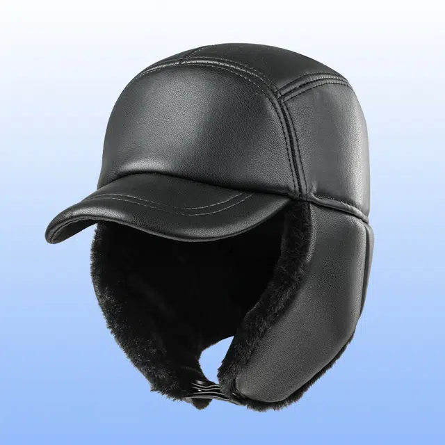 俞兆林 冬季爸爸爷爷棉帽内里加绒加厚中老年人帽子户外加长护耳防风防寒棒球帽雷锋帽 保暖 鸭舌帽 男款