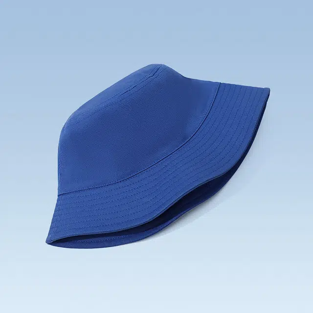 俞兆林 秋季纯色克莱因蓝盆帽防晒遮阳大帽檐显脸小遮脸户外出游百搭透气可折叠潮流太阳帽子 轻薄款 渔夫帽 男女同款情侣款