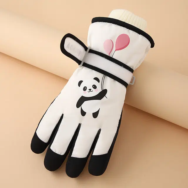 俞兆林 冬季加绒加厚保暖中大童可爱户外玩雪防风防寒防泼水 聚酯纤维 手套 儿童款