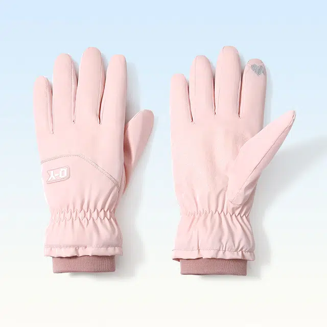 俞兆林 滑雪保暖加绒加厚骑行电动车防风防寒可触屏雪山防泼水 聚酯纤维 手套 女款