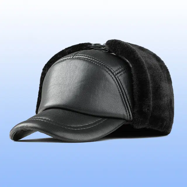 俞兆林 冬季爸爸爷爷棉帽内里加绒加厚中老年人帽子户外加长护耳防风防寒棒球帽雷锋帽 保暖 鸭舌帽 男款