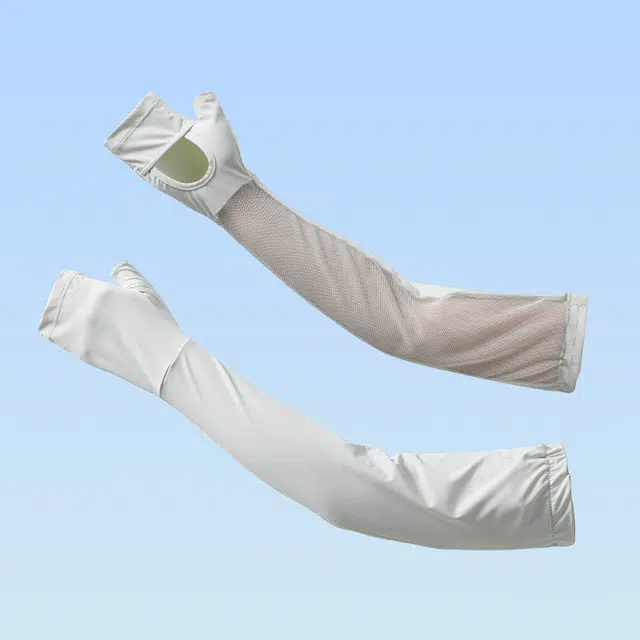 俞兆林 半指手套冰袖一体户外出游登山骑行开车钓鱼防紫外线护袖掌心镂空防滑透气冰感遮手臂遮阳薄款可触屏 防晒袖 女款