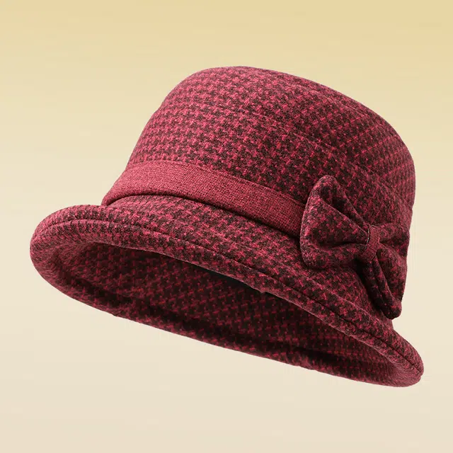 俞兆林 冬季帽子防风保暖中老年女妈妈毛呢时尚奶奶盆帽春秋洋气百搭帽子 呢子 渔夫帽 女款