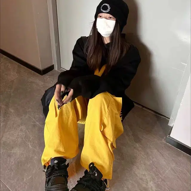 困住大象 美式宽松麦当劳印花字母数字连帽高级感套头长袖复古卫衣 男女同款