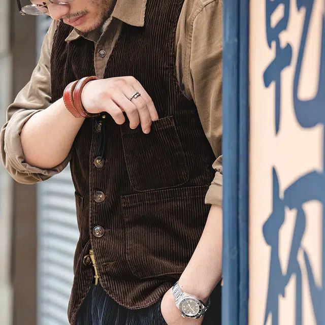 MADEN Vintage Corduroy Vest