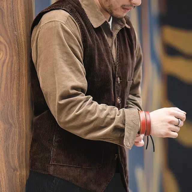 MADEN Vintage Corduroy Vest