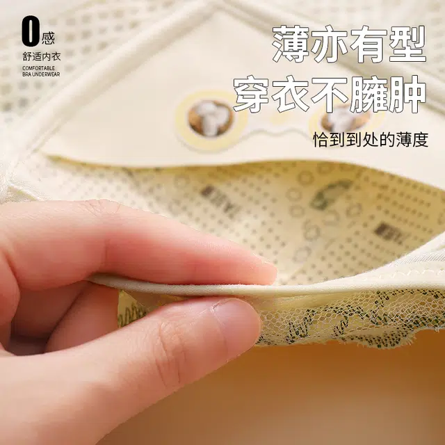 芬腾 大胸显小调整型全罩杯聚拢内衣大码防下垂收副乳高级感舒适蕾丝文胸 女款