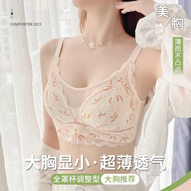 芬腾 大胸显小全罩杯超薄款聚拢防下垂收副乳文胸 女款