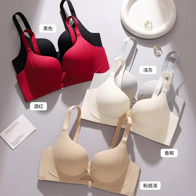 芬腾 小胸显大聚拢无痕法式防下垂收副乳镂空强力提拉文胸 女款