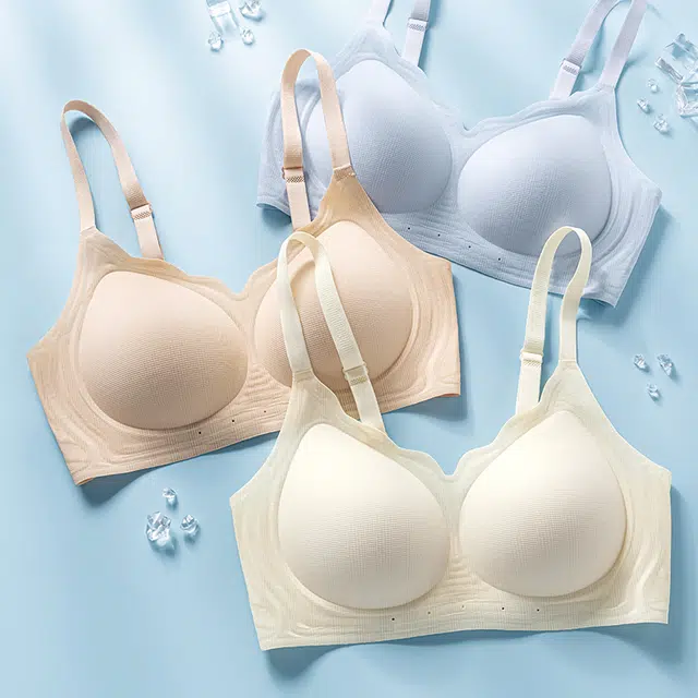 芬腾 薄款一体半固定杯无痕运动聚拢提拉防震防下垂收副乳文胸 女款