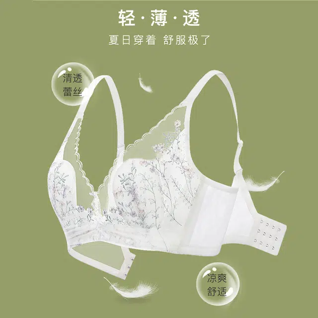 芬腾 大胸显小超薄兔耳性感蕾丝聚拢防下垂收副乳文胸 女款