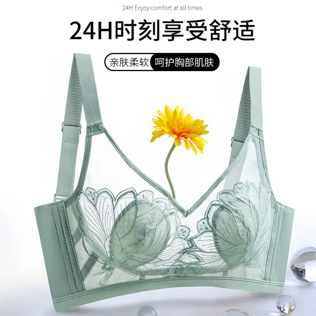芬腾 大胸显小兔耳朵杯无钢圈聚拢文胸 女款