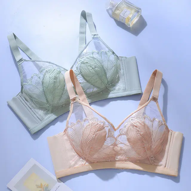 芬腾 大胸显小兔耳朵杯无钢圈聚拢文胸 女款