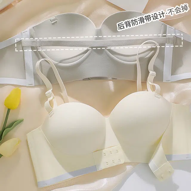芬腾 无肩带内衣女小胸聚拢显大防滑抹胸无痕隐形文胸 女款