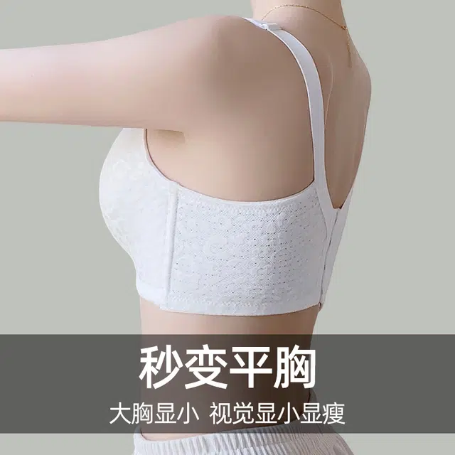 芬腾 大胸显小软钢圈聚拢显瘦舒适透气防下垂收副乳无痕轻薄款文胸 女款