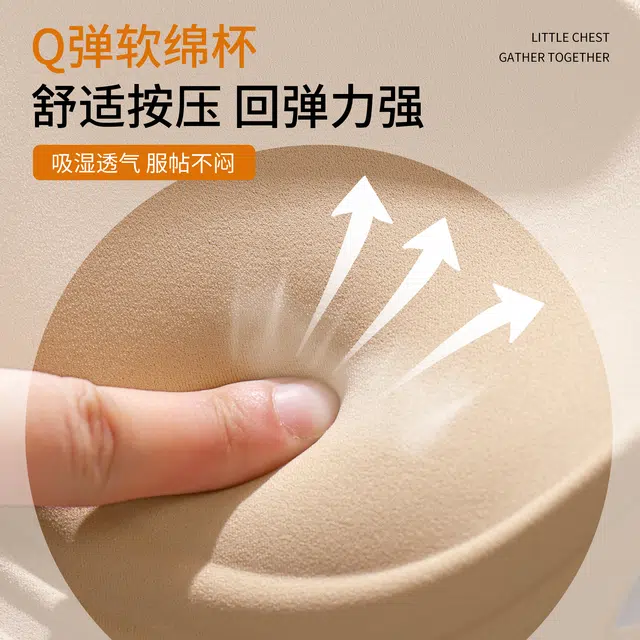 芬腾 小胸显大聚拢无痕法式防下垂收副乳镂空强力提拉文胸 女款