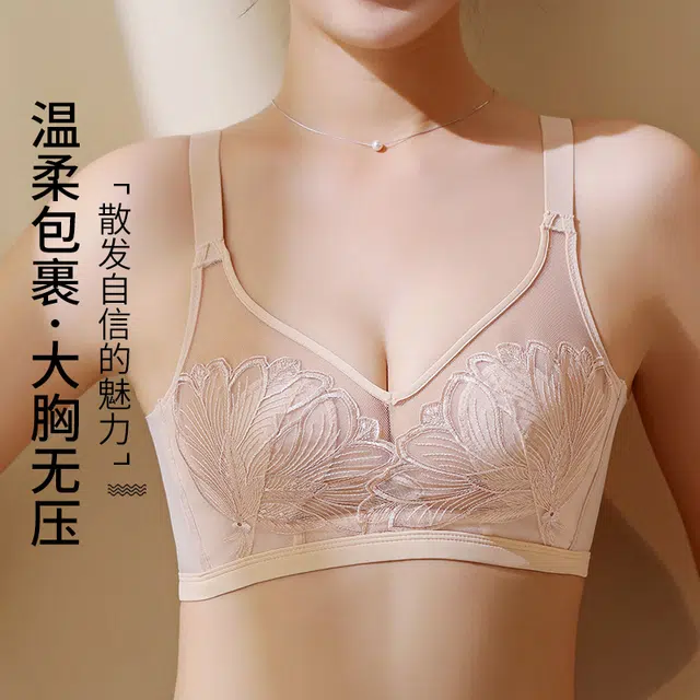 芬腾 大胸显小兔耳朵杯无钢圈聚拢文胸 女款