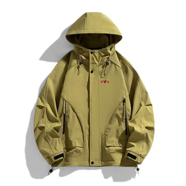 雅鹿  潮牌户外登山服  防水防风透气耐磨冲锋衣 男款
