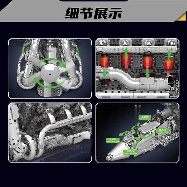 V8 2899pcs YX10168