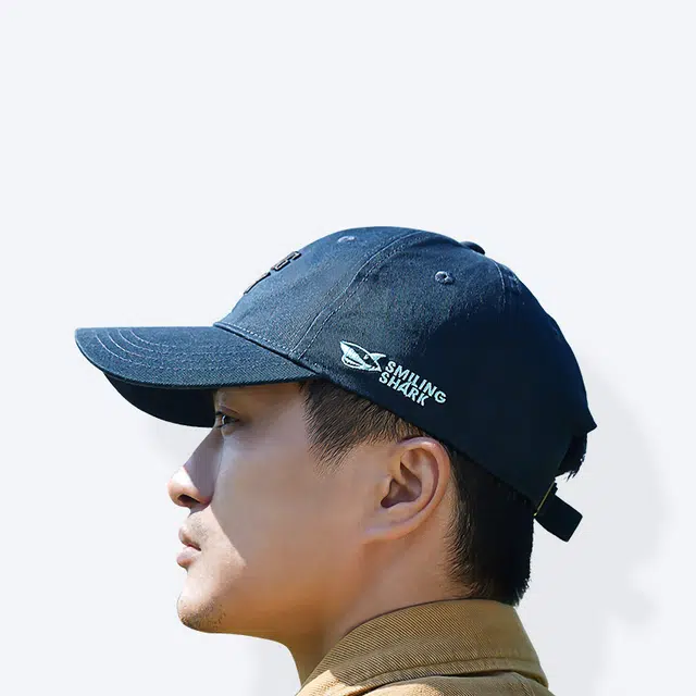 微笑鲨 遮阳透气户外防晒纯色休闲 聚酯胺纤维 鸭舌帽 男女同款情侣款