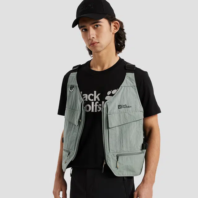 Jack Wolfskin Water-Repellent Vest Green