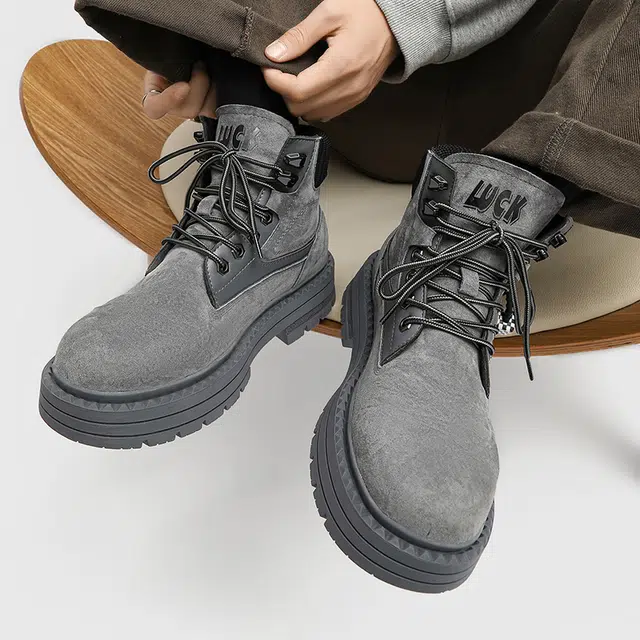 秋冬户外时尚潮流厚底增高复古休闲百搭 马丁靴 男女同款