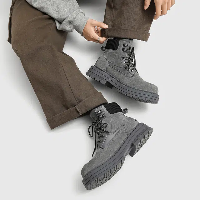 秋冬户外时尚潮流厚底增高复古休闲百搭 马丁靴 男女同款