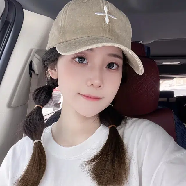 尚先生 简约十字刺绣复古做旧户外遮阳防晒 棉质 棒球帽 男女同款情侣款