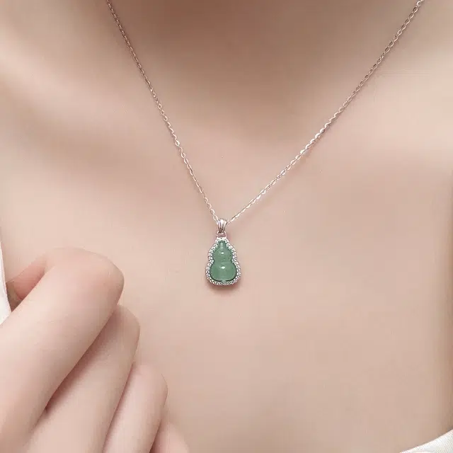 银意坊 福禄 葫芦  小众设计 新中式古风汉服  可调节 礼盒装 非洲翠 项链 女款