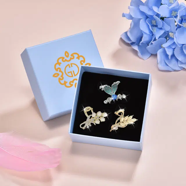 DJIN Elegant Forest Tail Hair Clip Set