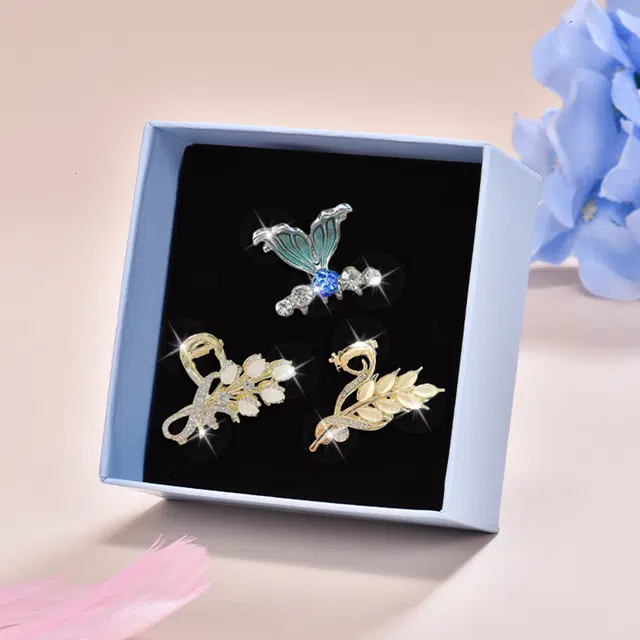 DJIN Elegant Forest Tail Hair Clip Set