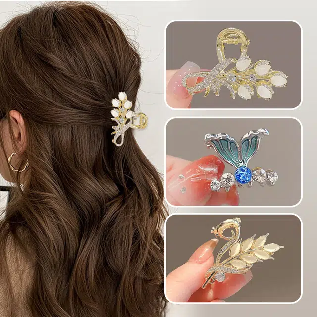 DJIN Elegant Forest Tail Hair Clip Set