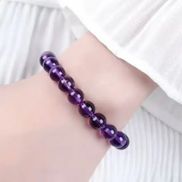 【紫气东来】 行金银中 紫定行能量石 九紫离火素串 招财纳福水逆退散疗愈安神 轻奢精致日常通勤百搭#好运天然 紫水晶 手串 男女同款情侣款