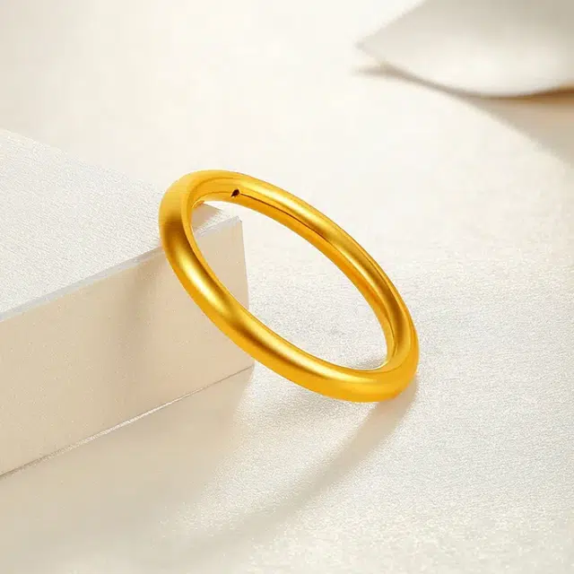 金至福 一生挚爱素圈 足金 按克计价 黄金戒指 男女同款情侣款