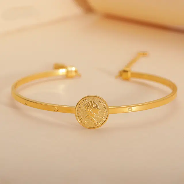 金至福 女王牌轻奢小众 足金 按克计价 黄金手镯 女款