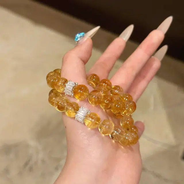 金至福 招财进宝八方来财 新中式小众寓意好运暴富 高能量净化磁场平安纳福 做个富婆天然 黄水晶 手串 男女同款情侣款
