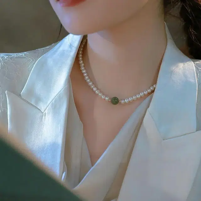 金至福 温柔优雅法式浪漫 巴洛克风高级感百搭精美#好运 珍珠 项链 女款