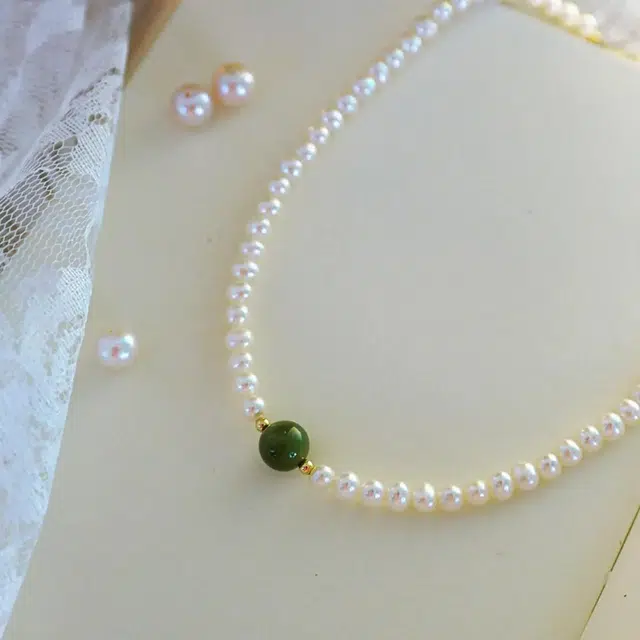 金至福 温柔优雅法式浪漫 巴洛克风高级感百搭精美#好运 珍珠 项链 女款