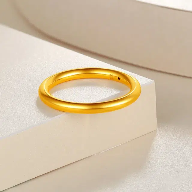 金至福 一生挚爱素圈 足金 按克计价 黄金戒指 男女同款情侣款